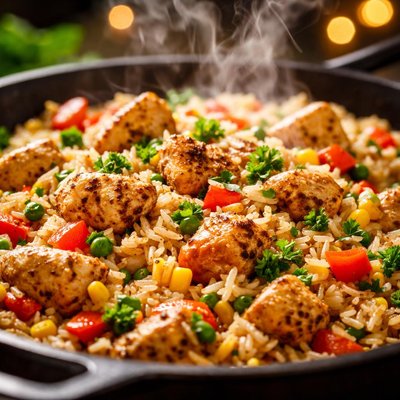 Image of A Quick Chicken and Rice Meal for Busy Nights