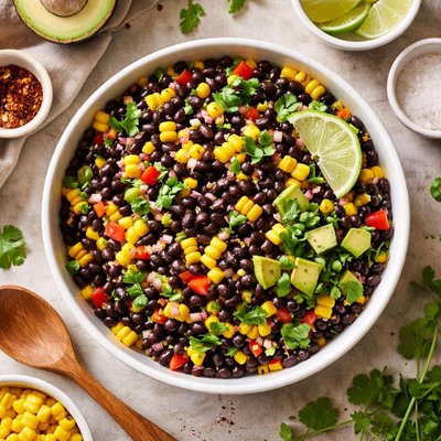 Image of A Side of Black Beans and Corn