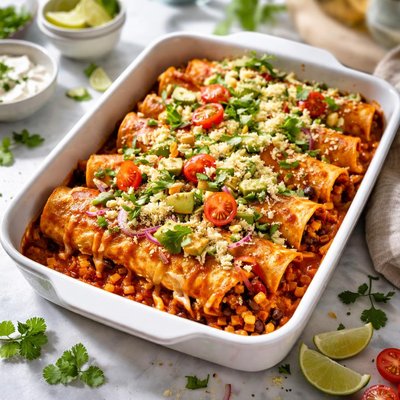 Image of Abc Easy Garlicky Bean Enchiladas