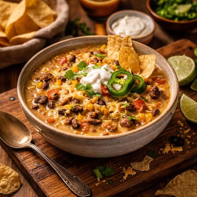 Image of Accidental Hearty Nacho Soup