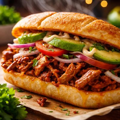 Image of Achiote Pork Torta Sandwiches