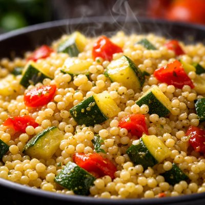 Image of Acini Di Pepe with Zucchini and Peppers