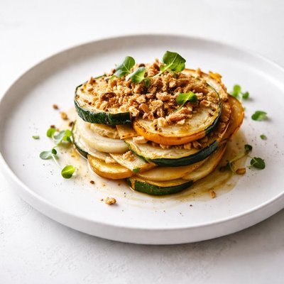 Image of Acorn Butternut Squash and Parsnips Gratin