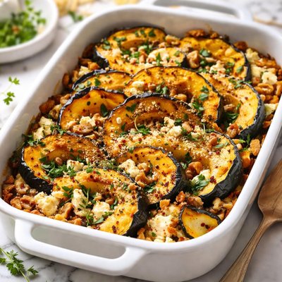 Image of Acorn Squash Feta Casserole