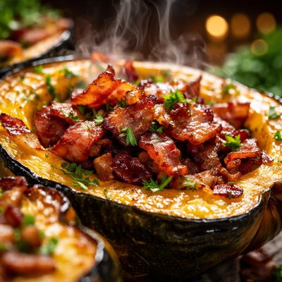 Image of Acorn Squash with Bacon