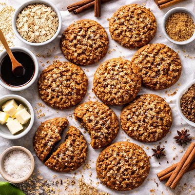 Image of Addictive Oatmeal Molasses Cookies