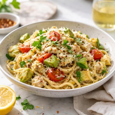Image of Admired Avocado and Crab Pasta