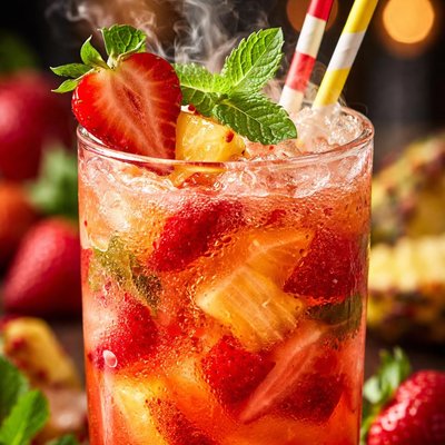 Image of Adult Strawberry Pineapple Punch Cocktail