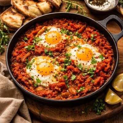 Image of Afghan Eggs and Tomato Tukhum Bonjan or Agay Bonjan