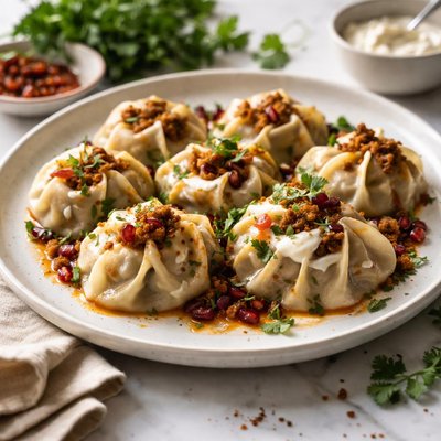 Image of Afghan Meat Filled Pasta Mantou