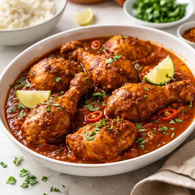 Image of African Chicken in Spicy Red Sauce