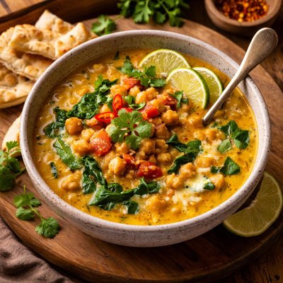 Image of African Coconut Curried Chickpea Soup