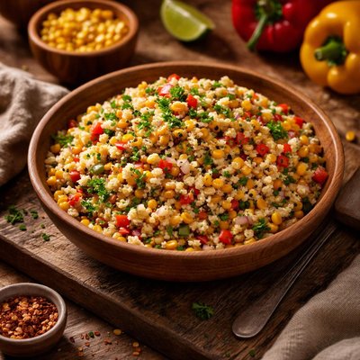 Image of African Millet Salad with Corn and Peppers