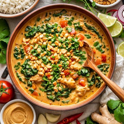 Image of African Spinach and Peanut Butter Stew