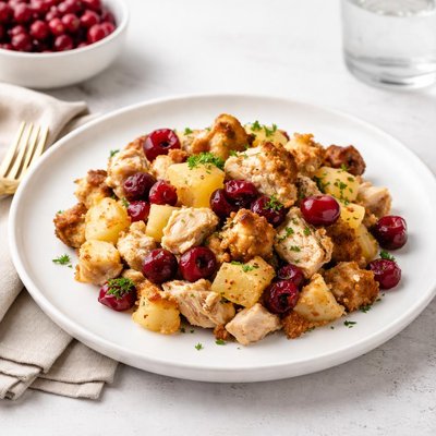 Image of After the Holiday Casserole W Pineapple Fresh Cranberries