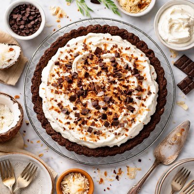 Image of Airy Chocolate Coconut Cream Pie