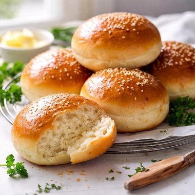 Image of Airy Hamburger Buns