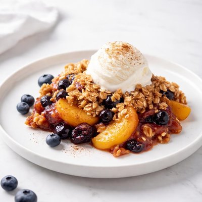 Image of Alaska Wild Blueberry Peach Crisp