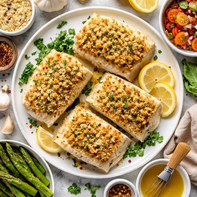 Image of Alaskan Parmesan Baked Halibut