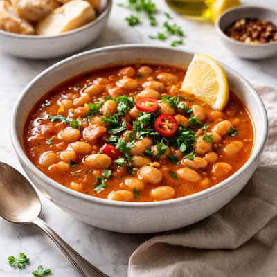 Image of Albanian White Bean Soup Jani Me Fasule