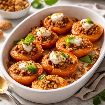 Image of Albicocche Al Forno Baked Apricots with Amaretti