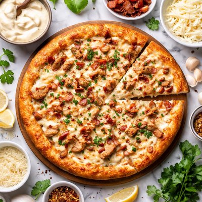 Image of Alfredo Bacon Chicken Pizza