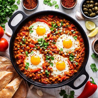 Image of Algerian Poached Eggs Chakchouka