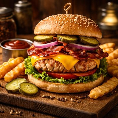 Image of All Canadian Turkey Cheeseburger