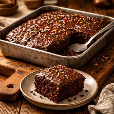 Image of All in One Pan Cake Aka Wacky Cake