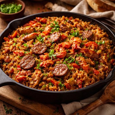 Image of Alligator Sausage Crawfish Casserole