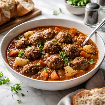 Image of Allspice Meatball Stew