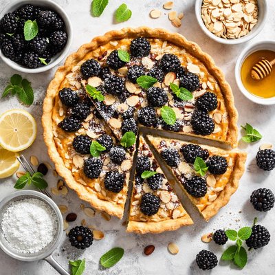 Image of Almond Blackberry Tart
