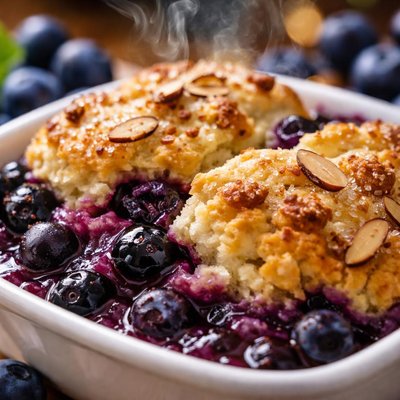 Image of Almond Blueberry Cobbler