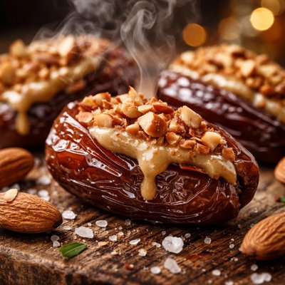 Image of Vegan Almond Butter Stuffed Dates