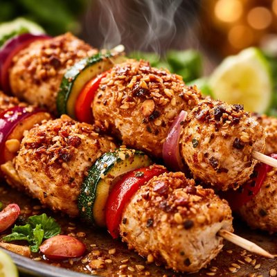Image of Almond Chicken Kabobs