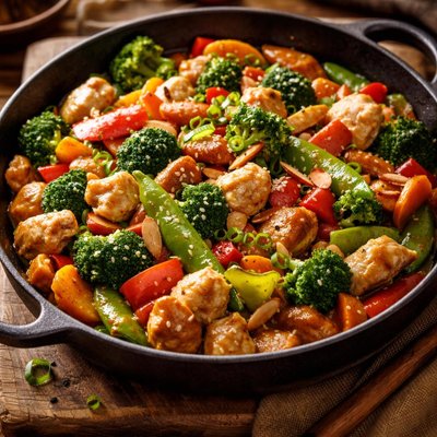 Image of Almond Chicken Vegetable Stir Fry