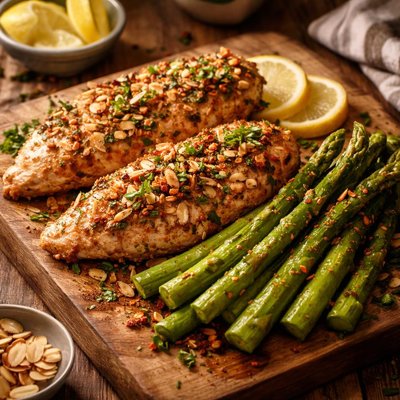 Image of Almond Chicken with Asparagus