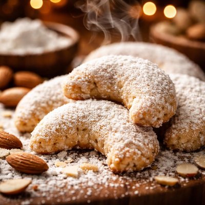 Image of Almond Crescents Kourabiedes