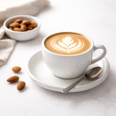 Image of Café Blanco Plano de Almendra Bajo en Carbohidratos