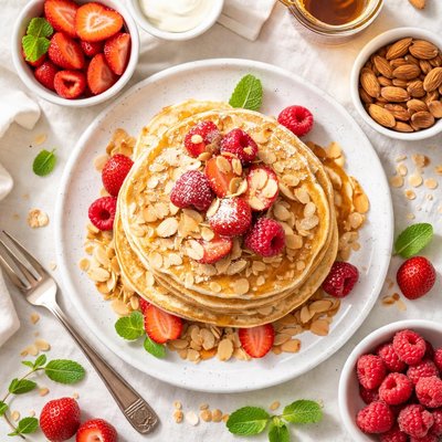Image of Whole30 Almond Pancakes