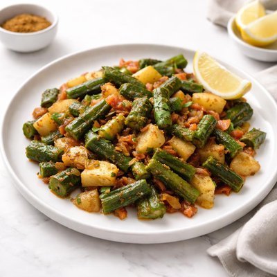 Image of Vegan Aloo Bindi Fry