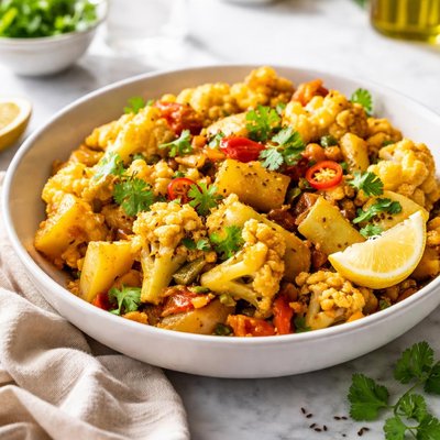 Image of Coliflor y patatas con bajo contenido de carbohidratos