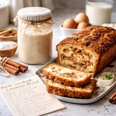 Image of Amish Sourdough Cinnamon Bread Starter and Bread Instructions
