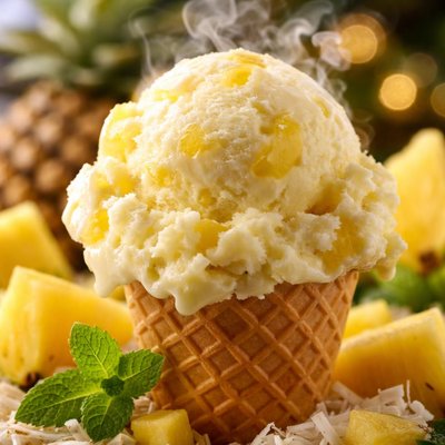 Image of Vegan Ananas Ice Cream