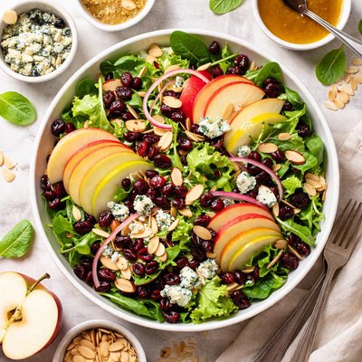 Image of Apple Almond Blue Cheese Salad