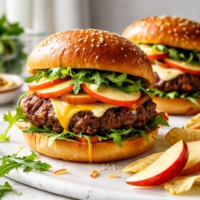 Image of Apple and Cheddar Burgers