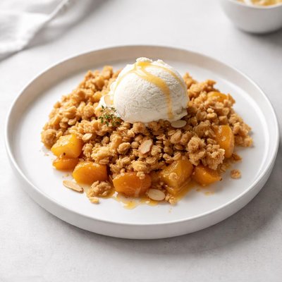 Image of Apple Apricot Honey Crumble