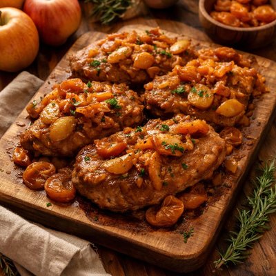 Image of Apple Apricot Pork Chops Crock Pot