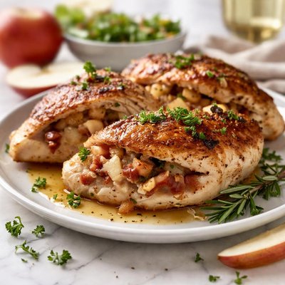 Image of Apple Bacon Stuffed Chicken Breasts