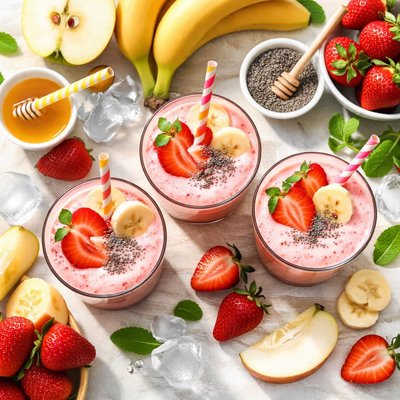 Image of Apple Banana and Strawberry Froth